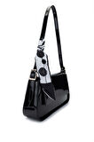 Tamer Tanca Kadın Vegan Siyah Rugan Omuz Çanta 921 26754-1 BN CNT Y25 BLACK SHINING
