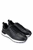 Tamer Tanca Erkek Hakiki Deri Siyah Sneakers & Spor Ayakkabı 1093 1231 ERK AYK Y25 SIYAH