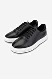 Valmenti Erkek Hakiki Deri Siyah Sneakers & Spor Ayakkabı 1093 2276 ERK AYK Y25 SIYAH