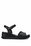 Tamer Tanca Kadın Hakiki Deri Siyah Deri Comfort Sandalet 1107 108 BN SNDLT Y25 SIYAH DR