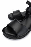 Tamer Tanca Kadın Hakiki Deri Siyah Deri Comfort Sandalet 1107 108 BN SNDLT Y25 SIYAH DR