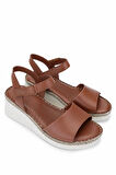 Tamer Tanca Kadın Hakiki Deri Taba Comfort Sandalet 1107 108 BN SNDLT Y25 K.TABA DR