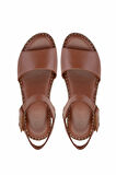 Tamer Tanca Kadın Hakiki Deri Taba Comfort Sandalet 1107 108 BN SNDLT Y25 K.TABA DR