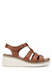 Tamer Tanca Kadın Hakiki Deri Taba Comfort Sandalet 1107 103 BN SNDLT Y25 K.TABA DR