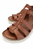 Tamer Tanca Kadın Hakiki Deri Taba Comfort Sandalet 1107 103 BN SNDLT Y25 K.TABA DR