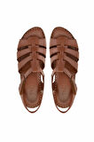 Tamer Tanca Kadın Hakiki Deri Taba Comfort Sandalet 1107 103 BN SNDLT Y25 K.TABA DR