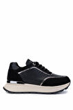 Tamer Tanca Kadın Vegan Siyah Sneakers & Spor Ayakkabı 936 81185 BN AYK Y25 SYH KROKO/BRONZ