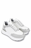 Tamer Tanca Kadın Vegan Beyaz Sneakers & Spor Ayakkabı 936 81185 BN AYK Y25 BYZ KROKO/LAME