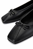 Tamer Tanca Kadın Hakiki Deri Siyah Deri Babet Ayakkabı 879 3641 BN AYK Y25 SIYAH DR