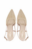 Tamer Tanca Kadın Hakiki Deri Krem Topuklu Ayakkabı 889 905 BN AYK Y25 SAMAN HSR