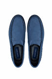 Tamer Tanca Erkek Hakiki Deri Mavi Nubuk Loafer Ayakkabı 1008 3484 ERK AYK Y25 K.K.MAVI NBK