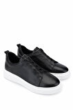 Tamer Tanca Erkek Hakiki Deri Siyah Floter Sneakers & Spor Ayakkabı 965 2526 ERK AYK Y25 SIYAH FLTR