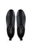 Tamer Tanca Erkek Hakiki Deri Siyah Floter Sneakers & Spor Ayakkabı 965 2526 ERK AYK Y25 SIYAH FLTR