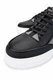 Tamer Tanca Erkek Hakiki Deri Siyah Sneakers & Spor Ayakkabı 1092 202501 ERK AYK Y25 SYH MT/FLTR/GRI