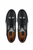Tamer Tanca Erkek Hakiki Deri Siyah Sneakers & Spor Ayakkabı 1092 202501 ERK AYK Y25 SYH MT/FLTR/GRI