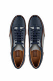 Tamer Tanca Erkek Hakiki Deri Lacivert Sneakers & Spor Ayakkabı 1092 202501 ERK AYK Y25 LACI MT/BYZ FLTR/GRI