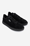 Valmenti Erkek Hakiki Deri Siyah Süet Sneakers & Spor Ayakkabı 352 22268 ERK AYK Y25 SIYAH SUET
