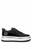 Tamer Tanca Erkek Hakiki Deri Siyah Sneakers & Spor Ayakkabı 381 21624 ERK AYK Y25 SIYAH DR/RGN