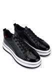 Tamer Tanca Erkek Hakiki Deri Siyah Sneakers & Spor Ayakkabı 381 21624 ERK AYK Y25 SIYAH DR/RGN