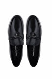 Tamer Tanca Erkek Hakiki Deri Siyah Deri Loafer Ayakkabı 381 21584 ERK AYK Y25 SIYAH DR