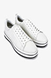 Valmenti Erkek Hakiki Deri Beyaz Sneakers & Spor Ayakkabı 381 21618 ERK AYK Y25 BEYAZ MAT