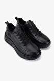 Valmenti Erkek Hakiki Deri Siyah Deri Sneakers & Spor Ayakkabı 381 21178 ERK AYK Y25 SIYAH DR