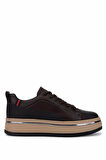Tamer Tanca Erkek Hakiki Deri Sneakers & Spor Ayakkabı 381 21624 ERK AYK Y25 KAHVE KMBN
