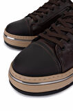Tamer Tanca Erkek Hakiki Deri Sneakers & Spor Ayakkabı 381 21624 ERK AYK Y25 KAHVE KMBN