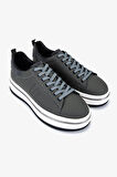Valmenti Erkek Hakiki Deri Gri Sneakers & Spor Ayakkabı 381 21618 ERK AYK Y25 GRI