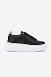Valmenti Kadın Hakiki Deri Siyah Floter Sneakers & Spor Ayakkabı 1115 8026 BN AYK Y25 SIYAH FLTR