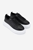 Valmenti Kadın Hakiki Deri Siyah Floter Sneakers & Spor Ayakkabı 1115 8026 BN AYK Y25 SIYAH FLTR