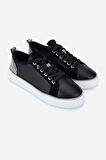 Valmenti Kadın Hakiki Deri Siyah Floter Sneakers & Spor Ayakkabı 1115 1950 BN AYK Y25 SIYAH FLTR