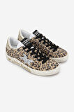 Méliné Kadın Hakiki Deri Sneakers & Spor Ayakkabı 1117 328-CW BN AYK Y25 LEOPAR/ORO