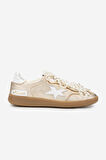 Méliné Kadın Hakiki Deri Sneakers & Spor Ayakkabı 1117 526 ACC-R BN AYK Y25 ORO/BIANCO