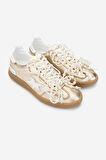 Méliné Kadın Hakiki Deri Sneakers & Spor Ayakkabı 1117 526 ACC-R BN AYK Y25 ORO/BIANCO
