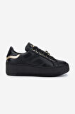 Méliné Kadın Hakiki Deri Sneakers & Spor Ayakkabı 1117 PF 661-ACC BN AYK Y25 LOGIC NERO