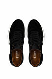 Tamer Tanca Erkek Hakiki Deri Siyah Süet Sneakers & Spor Ayakkabı 870 1345 ERK AYK Y25 SIYAH SUET