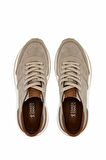 Tamer Tanca Erkek Hakiki Deri Bej Süet Sneakers & Spor Ayakkabı 870 1345 ERK AYK Y25 BEJ SUET