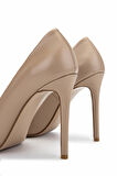 Tamer Tanca Kadın Hakiki Deri Bej Topuklu Ayakkabı 1027 253 BN AYK Y25 NUDE DR