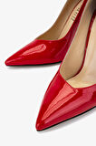Valmenti Kadın Hakiki Deri Kırmızı Rugan Topuklu Ayakkabı 1027 249 BN AYK Y25 KIRMIZI RGN