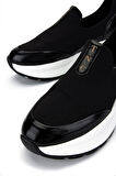 Tamer Tanca Kadın Deri & Tekstil Siyah Sneakers & Spor Ayakkabı 937 8065 BN AYK Y25 SYH/SYH STREC