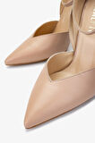Valmenti Kadın Hakiki Deri Bej Topuklu Ayakkabı 1074 2282 BN AYK Y25 NUDE