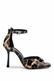Tamer Tanca Kadın Vegan Leopar Rugan Topuklu Ayakkabı 828 8511 BN AYK Y25 LEOPAR RGN