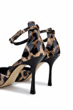 Tamer Tanca Kadın Vegan Leopar Rugan Topuklu Ayakkabı 828 8511 BN AYK Y25 LEOPAR RGN
