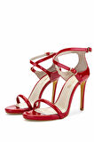 Tamer Tanca Kadın Vegan Kırmızı Rugan Topuklu Ayakkabı 828 8505 BN AYK Y25 KIRMIZI RGN
