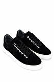 Tamer Tanca Erkek Hakiki Deri Siyah Süet Sneakers & Spor Ayakkabı 04 4502-42 ERK AYK Y25 SIYAH SUET