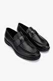 Valmenti Erkek Hakiki Deri Siyah Deri Loafer Ayakkabı 987 209 ERK AYK Y25 SIYAH DR