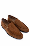 Tamer Tanca Erkek Hakiki Deri Kahverengi Loafer Ayakkabı 374 1900 ERK AYK Y25 SIGARO SUET