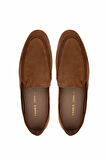 Tamer Tanca Erkek Hakiki Deri Kahverengi Loafer Ayakkabı 374 1900 ERK AYK Y25 SIGARO SUET