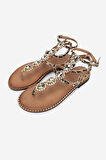Valmenti Kadın Vegan Parmak Arası Sandalet 1141 621 IRENE6-1 BYN SNDLT Y25 LEOPARD PONY